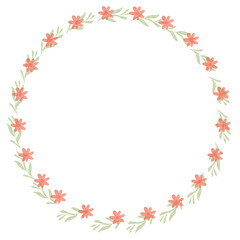 Fototapeta premium Design foral wreath invitation card illustration 