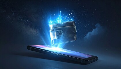 Digital Wallet: a digital wallet concept that represents the future of secure transactions and digital finance