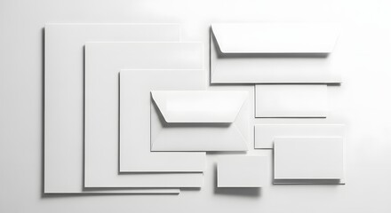 White paper layers on a clean background