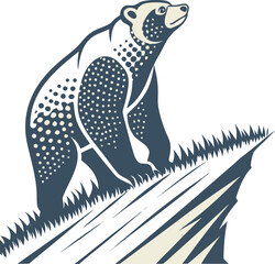 halftone-texture silhouette vector design