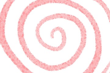 Obraz premium Abstract pink watercolor spiral on white background symbolizing creativity, suitable for World Art Day themes. Ideal for use in presentations, websites, or as a minimalistic design backdrop.