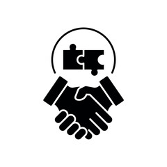 Icon a Business Collaboration Handshake, isolated against a clean background.