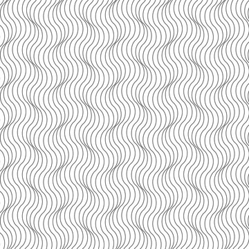 Seamless pattern of thin, undulating vertical lines creating a subtle wavy texture on a white background.