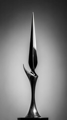 Elegant Black And White Metal Decorative Object