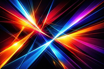 Colorful Abstract Background with Dynamic Flowing Lines, Chromatic Waves, Linear Tension Grid, Liquid Motion and Vibrant Energy &ndash; Modern Futuristic Digital Art Design