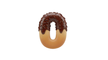 Chocolate Frosted Donut Number 0