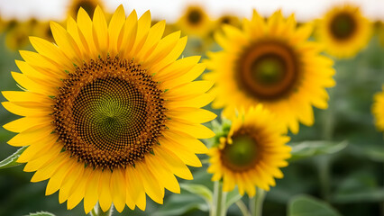 Obraz premium Bright Sunflower Field