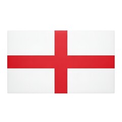 Obraz premium England National Flag St George Cross Isolated on White Background