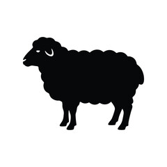 Obraz premium Sheep silhouette farm animal icon