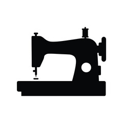 Sewing machine silhouette textile equipment icon