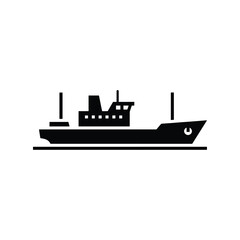 Obraz premium Ship silhouette maritime transport icon