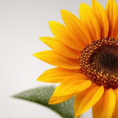 Closeup View Of A Yellow Sunflower