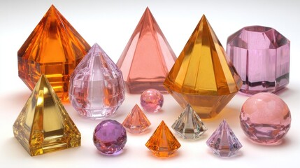 Colorful Facet Gems Display