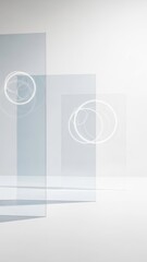 Abstract white e-commerce renewal concept using layered transparency and light. Represents New Year continuity, digital retail evolution, and clean brand positioning without explicit sale elements