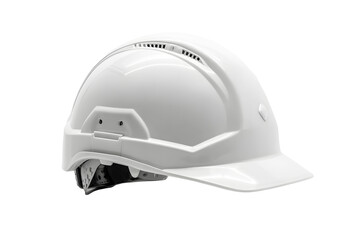 Fototapeta premium New white safety helmet isolated on cut out PNG or transparent background. Safety construction worker hats. Construction team must have quality. Whether engineering, construction workers
