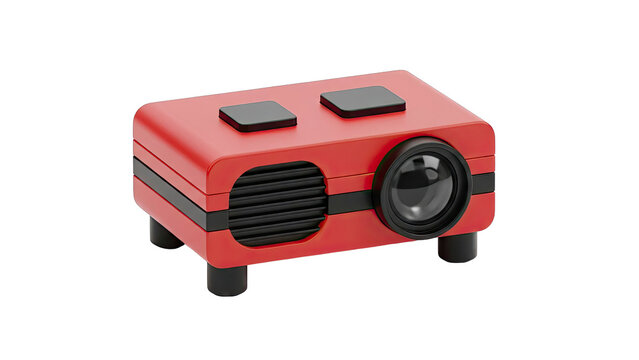 Red Mini Projector with Black Accents