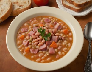bowl of ham and bean soup