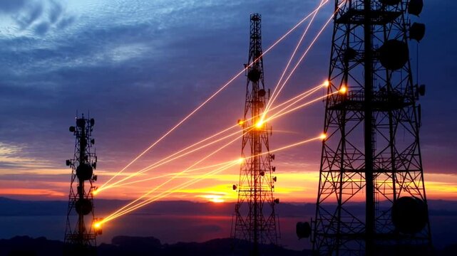 telecomeunication towers relationship intrnet waves 