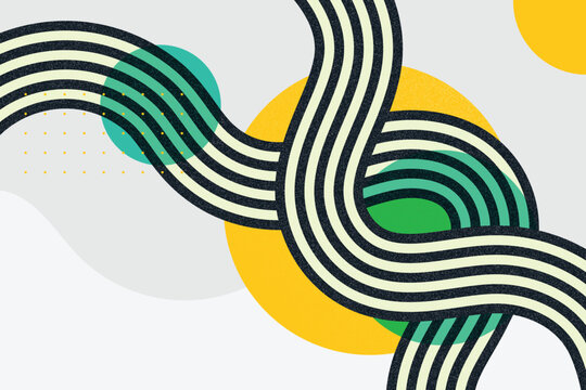 Modern abstract background with curved geometry and layered shapes