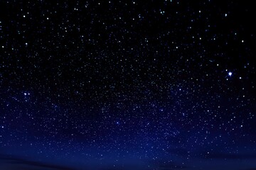 Starry Night Sky With Tiny Glittering Stars