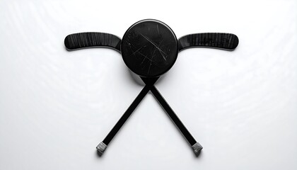 Minimalist Black Object with Crossed Legs on White Background.