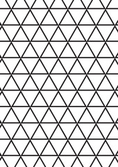 Triangle tessellation geometric pattern coloring page with interconnected angular shapes