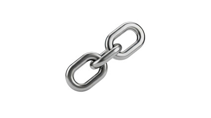 Obraz premium Two interlocking metal chain links