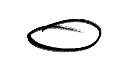 Artistic black marker sketch oval reveal animation ideal for social media reels educational tutorials and circling important information in professional digital video projects.
