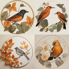 collection of birds