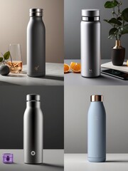 set of cosmetic bottles