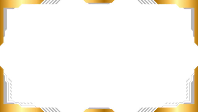 Simple abstract border frame with symmetrical layout and blank area for text or content. Perfect for web design, print media, and presentations