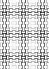 Woven basket weave pattern coloring page with interlaced textile geometric design