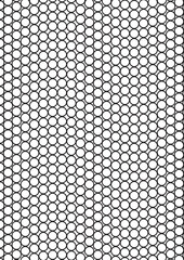 Dense circle pattern coloring page with tightly packed overlapping round shapes design