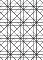 Triangle grid pattern coloring page with geometric diagonal line network structure design