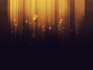 Golden Light Rays with Sparkles on Dark Background