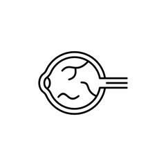 icon human eye. Suitable for educational materials, medical articles, and design projects. Suitable for various digital and print projects.