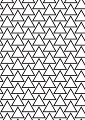 Triangle mosaic pattern coloring page with dense geometric tessellation triangle design