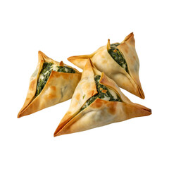 Spinach Fatayer Pastries Appetizers on a Transparent Background