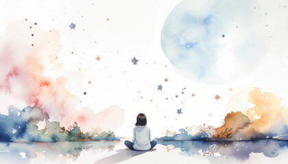 星を見つめる静かな時間：Quiet Time Watching the Stars
