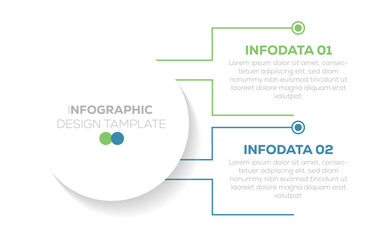  infographic with 2 steps, options, parts or processes. Business data visualization. Business concept with 2 steps, options, process. Vector illustration.