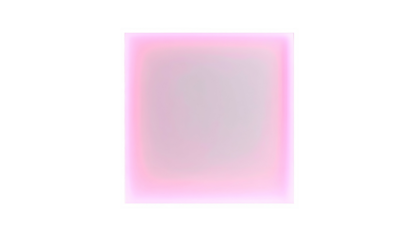 Softly glowing, rectangular shape with a subtle gradient effect, framed by a dark backdrop. The core is pale gray with a pinkish edge