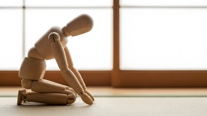 デッサン人形の正座