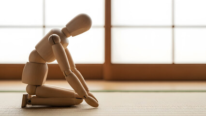 デッサン人形の正座