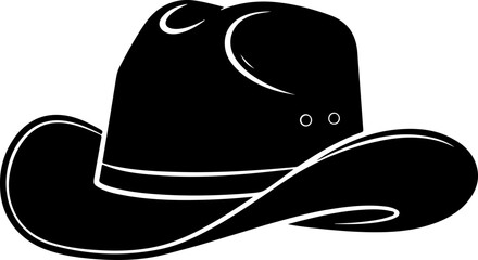 Vintage style hat silhouette vector illustration