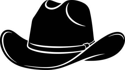 Vintage style hat silhouette vector illustration