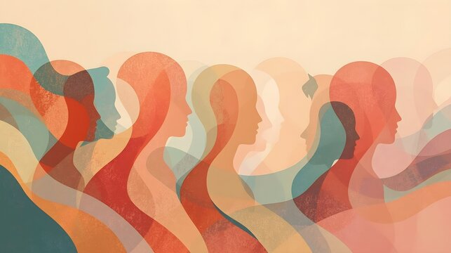 A vibrant design for International Mother Language Day with colorful speech bubbles on a white background, symbolizing unity and cultural diversity. - Powered by Adobe