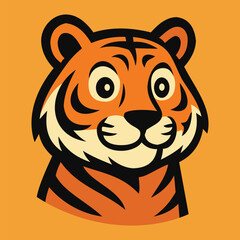 tiger mascot logo design vector template