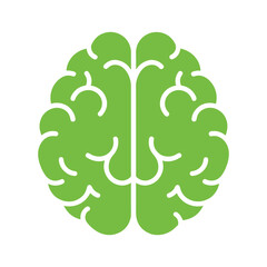 Green Brain Icon Vector
