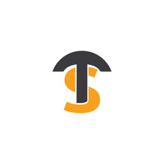 Logo Letter TS Simple Modern