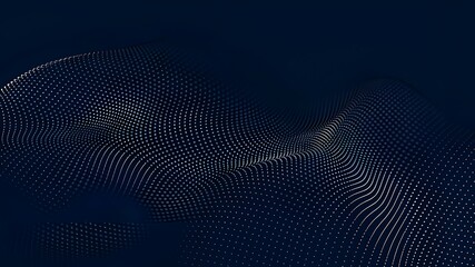 A dark blue background with a wave of white pixels moving diagonally across